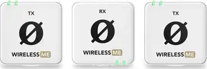 Bezvadu mikrofons RODE Wireless ME Dual — kompakta divkanālu lavaliersistēma, balts