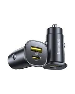 Автомобильное зарядное Baseus GoTrip 30W с USB-A и USB-C, поддержка QC и PD