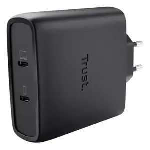 Зарядное устройство TRUST Maxo 100W 2‑порт USB‑C GaN — 100 Вт, 2× USB‑C, макс. 20 В, кабель 2 м, черное