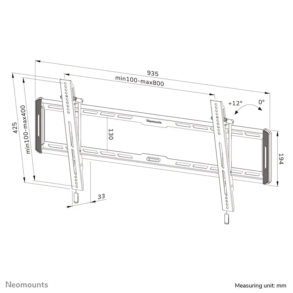 Tiltable TV wall mount 4WORLD WL35-550BL18 Photo 17