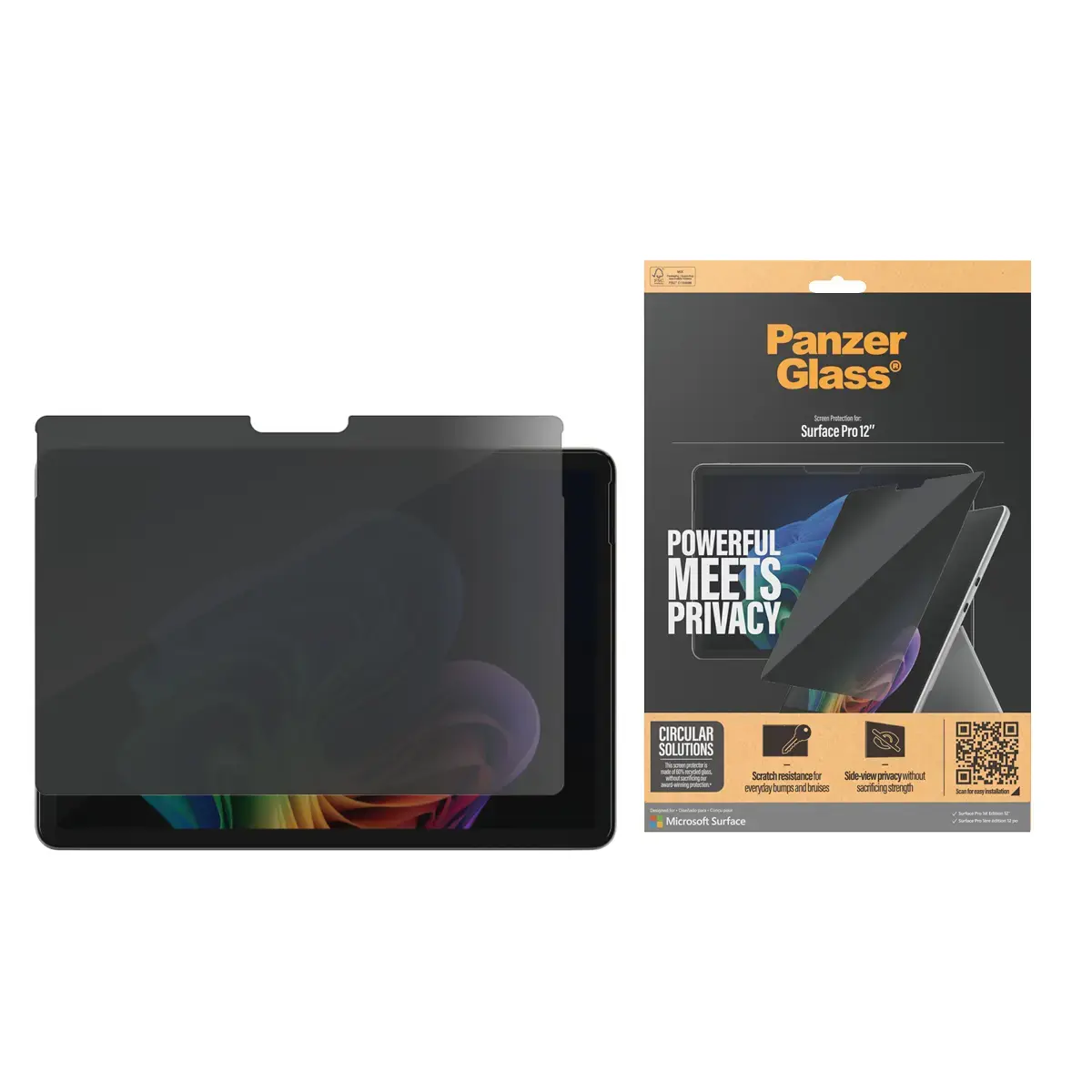 Privātuma ekrāna aizsargstikls PanzerGlass Microsoft Surface Pro 12" Photo 2