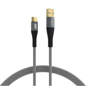 USB cable EFB Elektronik USB-AC-00002 — USB A to USB C, USB 2.0, 1 m, 0.48 Gbit/s, 60 W, Black/Grey