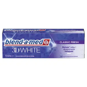 Зубная паста Blend a Med 3D WHITE 75 мл – отбеливающая, с фтором
