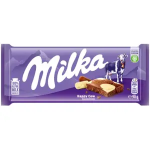 Chocolate bar Milka Happy Cows 90 g — milk chocolate bar 90g