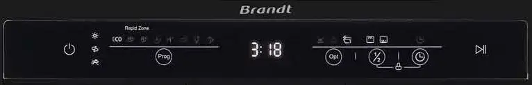 Brandt BDF3024DB trauku mazgājamā mašīna 12 komplekti Photo 2