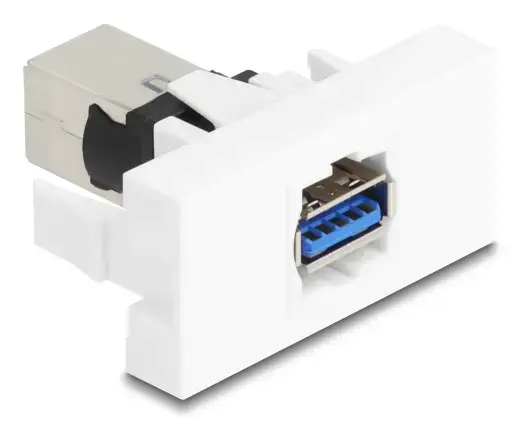 Keystone module DELOCK 90910 USB A, flat, white Photo 2