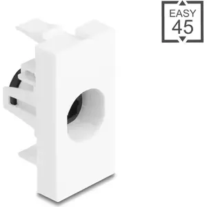 Оптический соединитель TOSLINK DELOCK Easy 45 Module, гнездо‑гнездо, белый