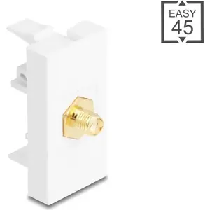Connector DELOCK SMA female to SMA female — model 90914, white