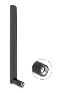 Омни-направленная сетевая антенна DELOCK 81452 RP-SMA, 4.4 dBi, 2.4–7.125 ГГц, 169.7 мм