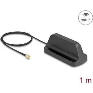 Антенна DELOCK 81453 WiFi 7 с разъёмом RP-SMA, всенаправленная 2,5–3,6 dBi