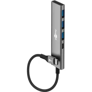 USB-концентратор WENTRONIC 4 порта Slim USB-C/USB-A 5 Гбит/с модель 76562