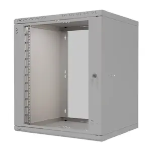 19" rāmis skapītis Stalflex S-RC19-12U-600GG 12U, 600 mm dziļums, stikla priekšējās durvis