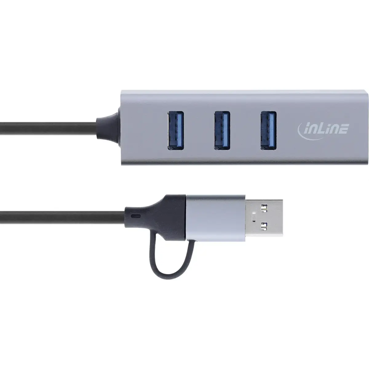 USB концентратор InLine 33380S с гигабитным Ethernet Photo 3