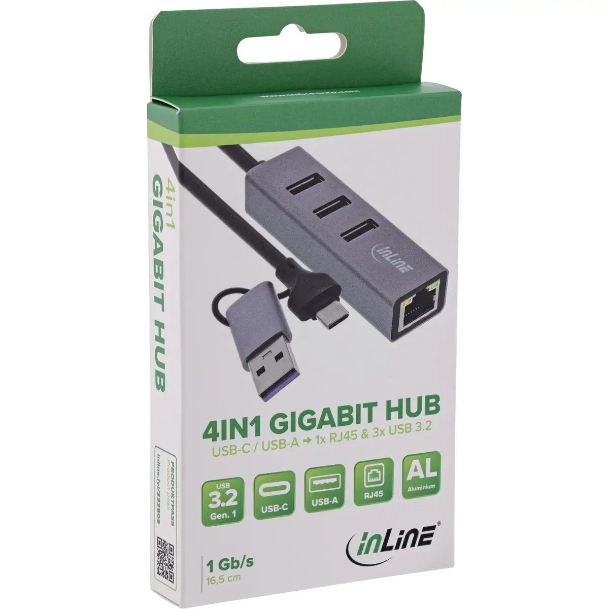 USB концентратор InLine 33380S с гигабитным Ethernet Photo 4