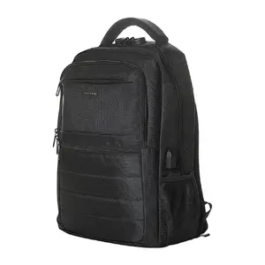 Mugursoma Vention KRK 20L Black — 20 l, ūdensizturīgs poliesters, USB ports, piemērota līdz 15,6" (39,6 cm), 650 g