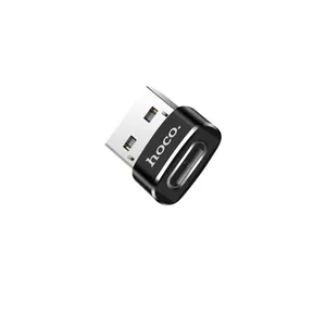 USB-A to USB‑C cable adapter HOCO UA6 — Black, male USB‑A to male USB‑C, 22 mm length, 2 g