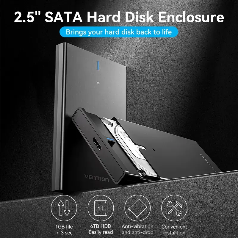 Vention 2.5 collu SATA cietā diska ietvars KPAB0 Photo 6