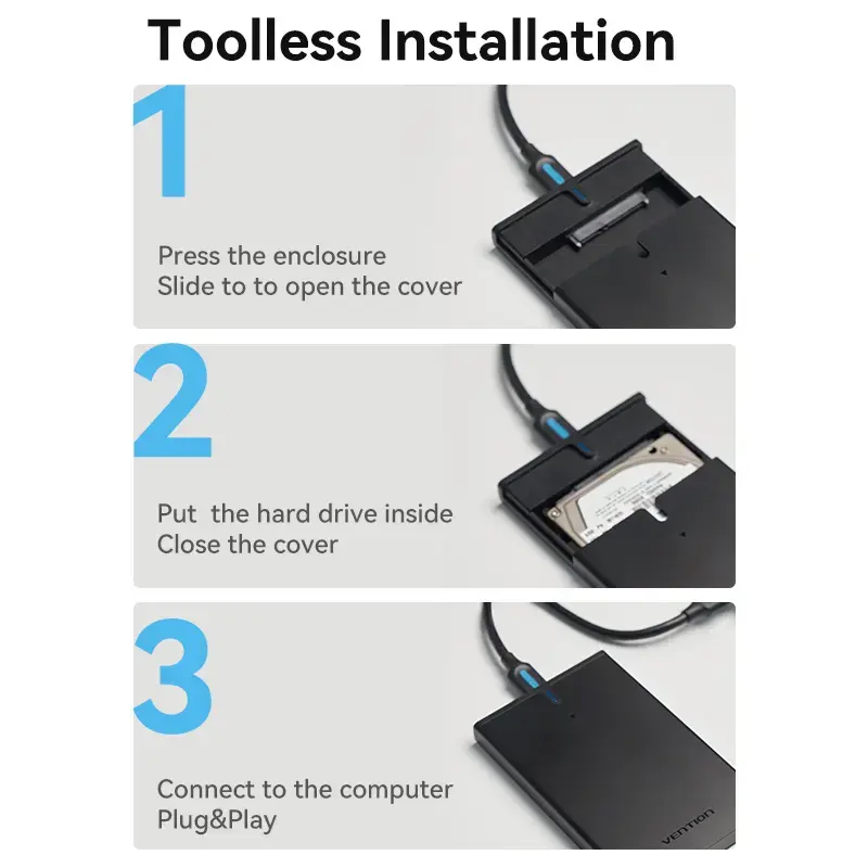 Vention 2.5 collu SATA cietā diska ietvars KPAB0 Photo 12