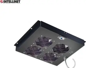 Dzesēšanas panelis INTELLINET 711203 priekš 19" skapja, griestu uzstādāms, 4×23W ventilatori, iebūvēts termostats