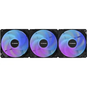 Комплект корпусных вентиляторов Tcomas FA200 Black, 3 шт., 3 скорости