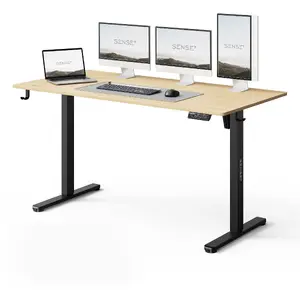 Письменный стол Sense7 NOJO LIGHT коричнево‑чёрный 140×70 см