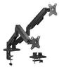 eSTUFF GLB227012 Dual Monitor Mount Desk Black Photo 1