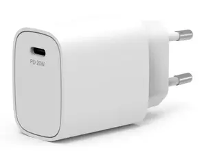Сетевое зарядное устройство Port Designs 900031EU — USB‑C 20Вт быстрое, для дома, универсальное, 100–240В, макс. 12В, белое