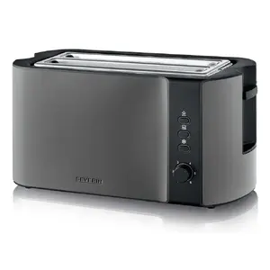 Severin AT 9341 Toaster 4 Slice 1400 W Black Stainless Steel