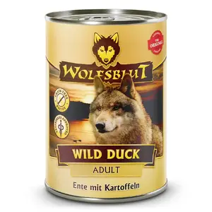 Влажный корм для собак Wolfsblut Wild Duck с картофелем, полноценный, банка 395 г, без зерна, для взрослых, без глютена и сои
