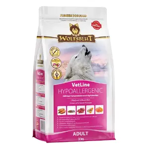 Сухой корм для собак Wolfsblut VetLine Hypoallergenic с мясом лошади и бататом, полноценный для взрослых, 2 кг, без злаков и сои