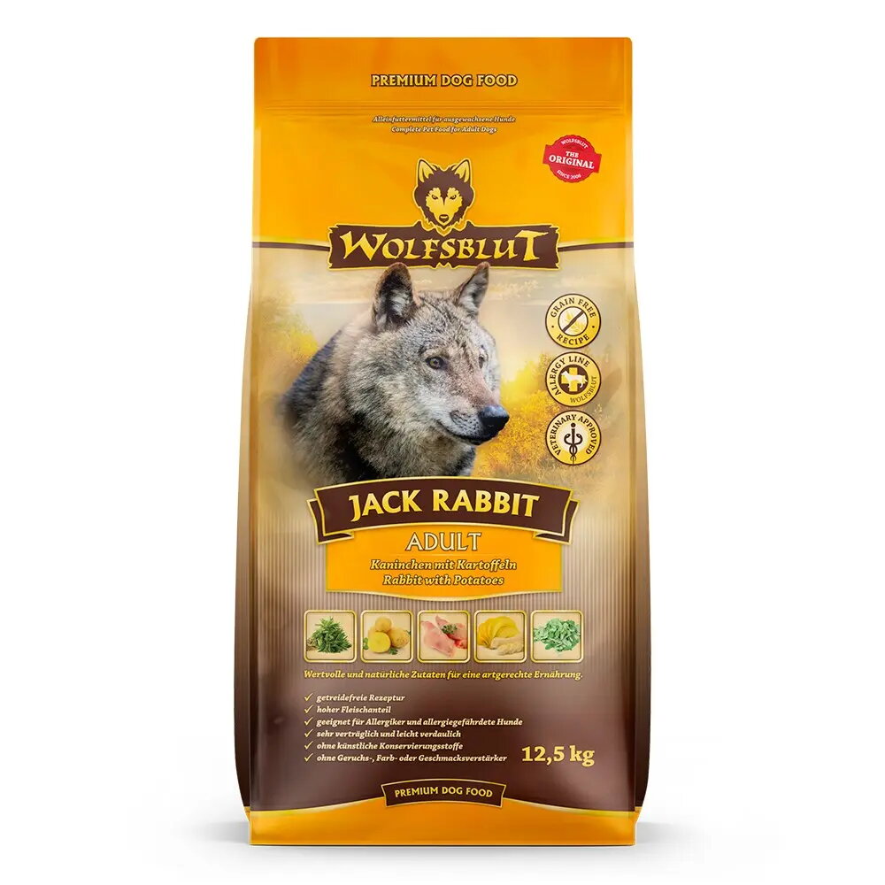 Sausais suņu barība Wolfsblut Jack Rabbit