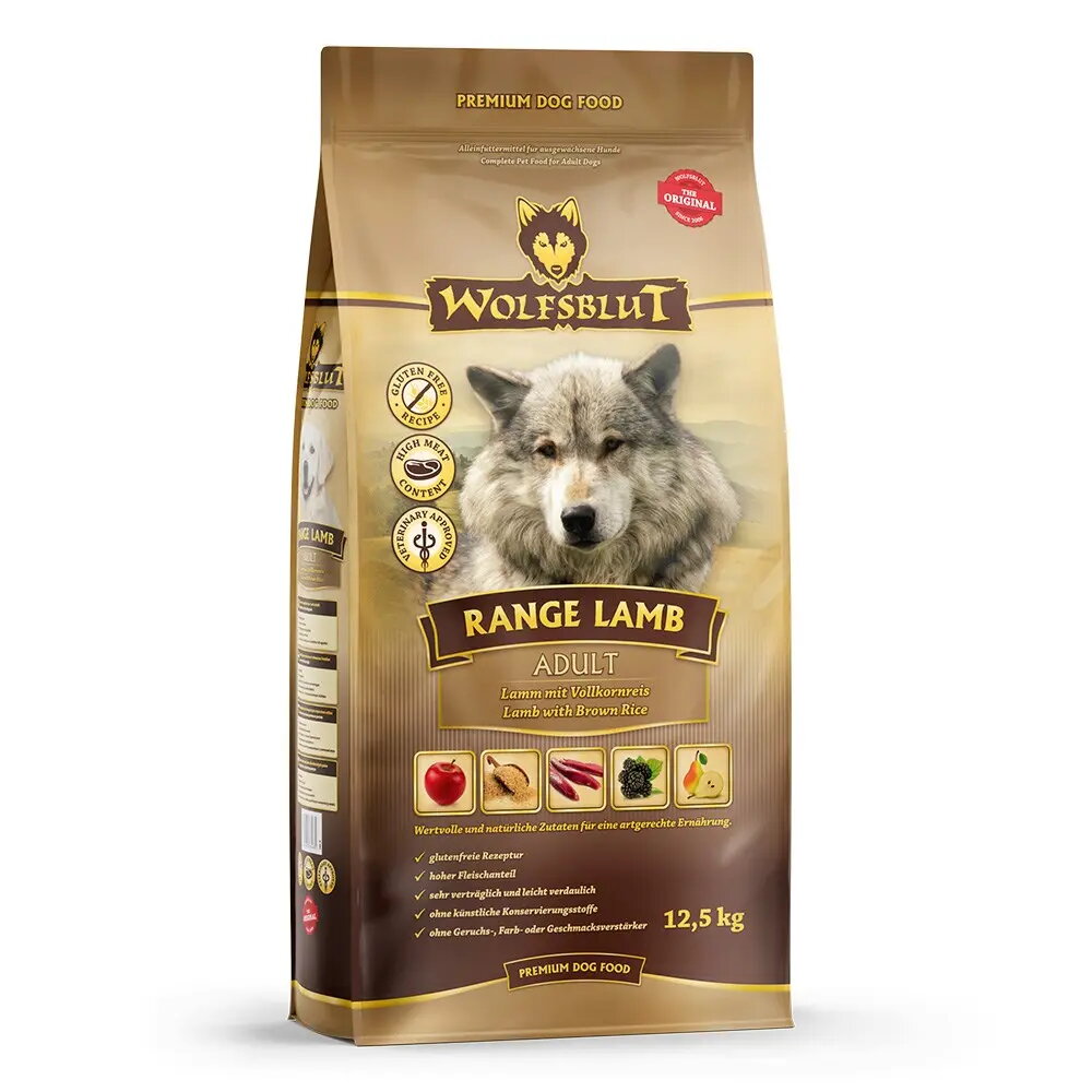 Sausais suņu barības Wolfsblut Range Lamb