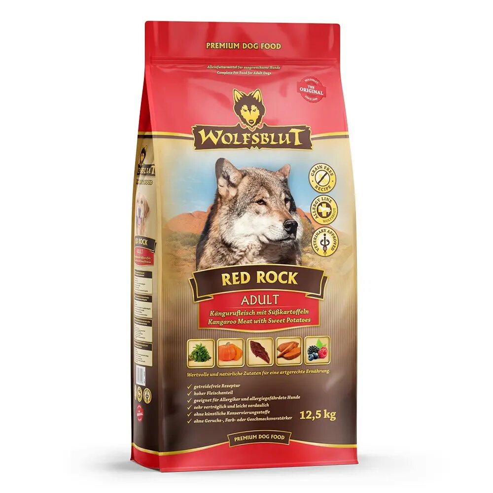 Sausais suņu barības Wolfsblut Red Rock