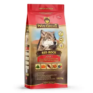 Сухой корм для собак Wolfsblut Red Rock Kangaroo с бататом, полнорационный для взрослых, 12,5 кг, белок 23%, жир 9,5%