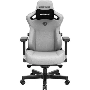 Игровое кресло anda seat Kaiser 3 L, тканевая обивка, серый, модель AD12YDC-L-01-G-PV/F