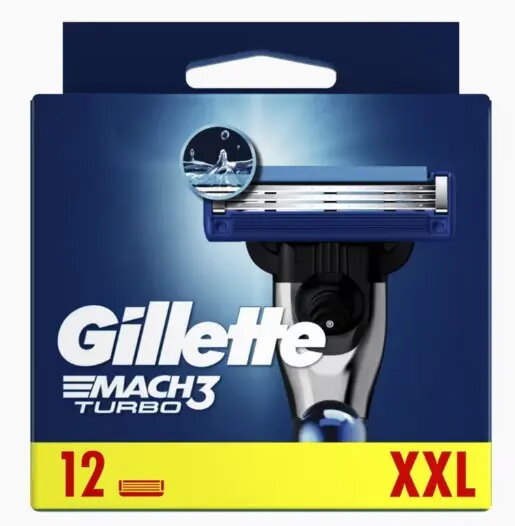 Gillette MACH3 Turbo vīriešu skuvekļa asmeņi