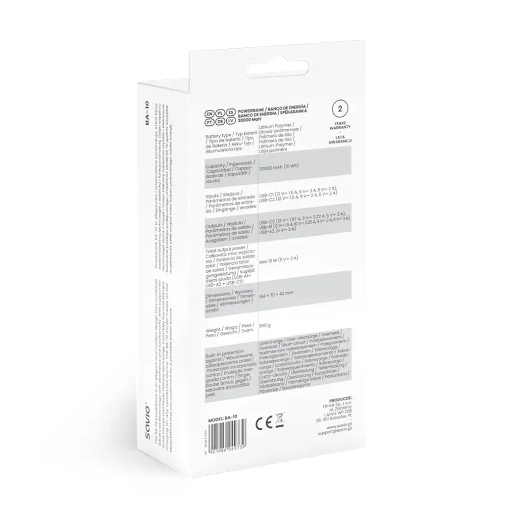 SAVIO BA-10 power bank 10000 mAh Photo 4