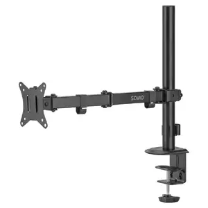 Monitor and TV Adjustable Holder SAVIO UM-02, black, adjustable grip, easy to install