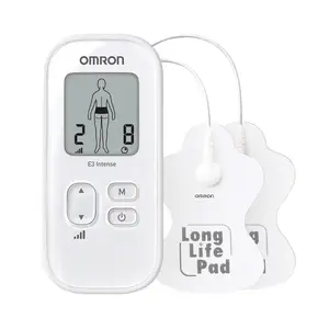 TENS ierīce Omron HV-F021-E4W — TENS ierīce, 15 intensitātes līmeņi, 3 režīmi, masāža, ar baterijām, balta