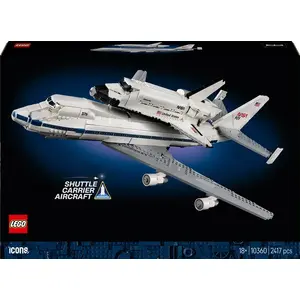 LEGO Icons Shuttle Aircraft 10360 building set — 2417 pieces, 270 × 535 × 630 mm display model