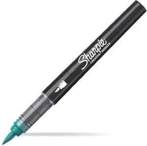 Marķieris Sharpie 2218068 Acrylic Green Brush Tip — akrila marķieris ar otiņas galu, zaļš
