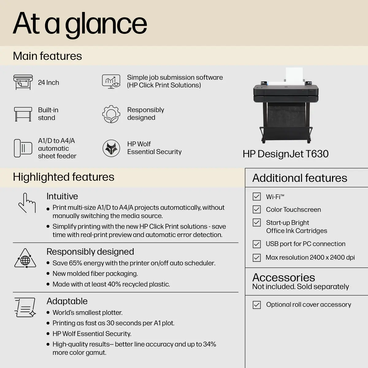 HP Designjet T630 24-in Printeris Photo 8