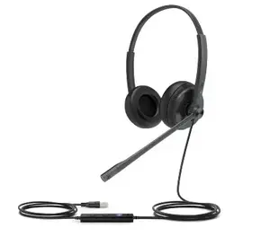 Yealink UH34 SE Stereo Dual UC USB-A Headset Wired Binaural Black Boom Microphone Supraaural Calls Music 20-20000 Hz