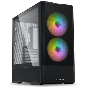 Mid-tower PC case Lian Li Lancool 207 Black — ATX/mATX/mITX support, tempered glass, front mesh, multiple fan/radiator mounts
