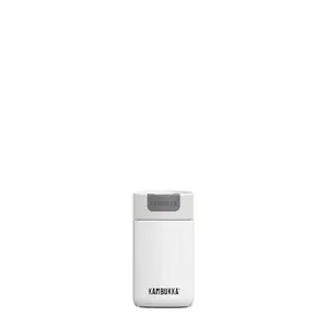 Termokrūze Kambukka Olympus 300 ml balta — nerūsējošais tērauds 18/10, vakuuma izolācija, vāciņš pret šļakatām