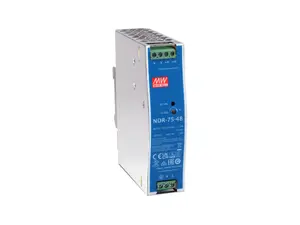 LevelOne 48V DC rūpnieciskais barošanas bloks, 75W, DIN sliedes montāža, -20 līdz +70 °C