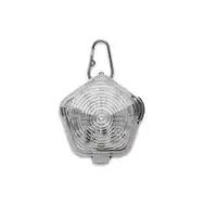 LED dog safety light Ruffwear The Beacon (clear lake) — rechargeable clip-on low-profile light