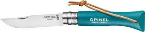 Складной туристический нож Opinel Inox Outdoor №6 — нержавеющая сталь, деревянная рукоять, бирюзовый