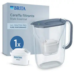Ūdens filtra krūze Brita Style Essential 2.4 L Akmens krāsa Caurspīdīga