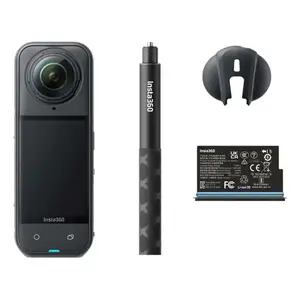 Action camera Insta360 X5 Starter Bundle — 8K Ultra HD 7680×3840, 72 MP, 360° FOV, 120 fps, Wi‑Fi, built‑in display, 0.2 kg